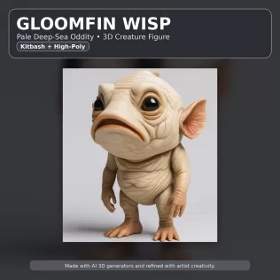 Oddball Creature Set – Fantasy Weirdlings Kitbash High-Poly 3D - Model thumbnail 2