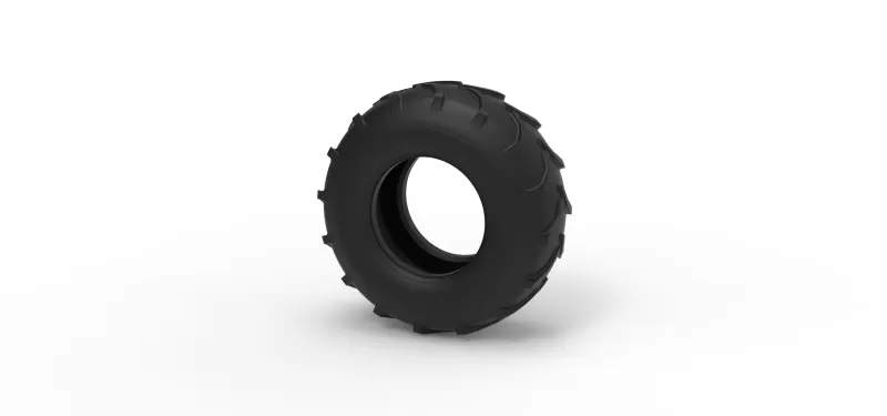 Mud dragster front tire 5 Scale 1:25 - Model preview 7