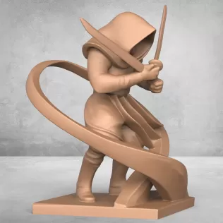 Ninja Warrior Statue - Model thumbnail 4
