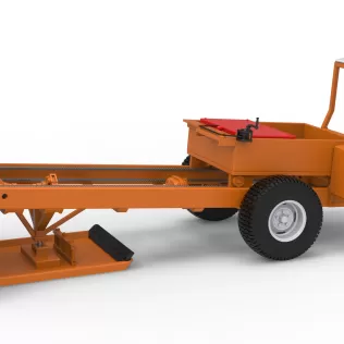Garden Tractor pulling sled Scale 1:25
