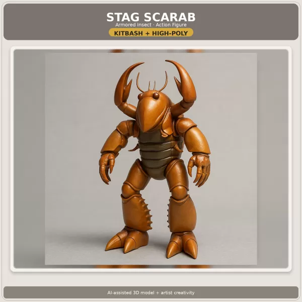 Kitbash Creature Collection – High-Poly Character Figure Pack - Model preview 12