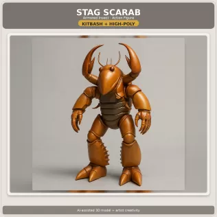 Kitbash Creature Collection – High-Poly Character Figure Pack - Model thumbnail 12