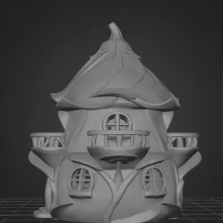 Colorful Fantasy Fairy House - STL File 3D Printable - Model thumbnail 8