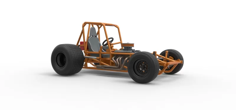 Vintage Sprint car Base Version 2 Scale 1:25 - Model preview 25