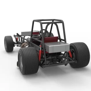 Vintage Dirt Modified stock car Base Version 3 Scale 1:25 - Model thumbnail 14