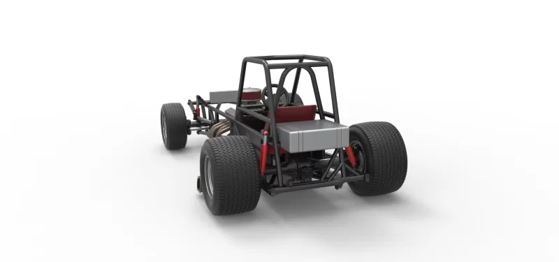 Vintage Dirt Modified stock car Base Version 3 Scale 1:25 - Model preview 14