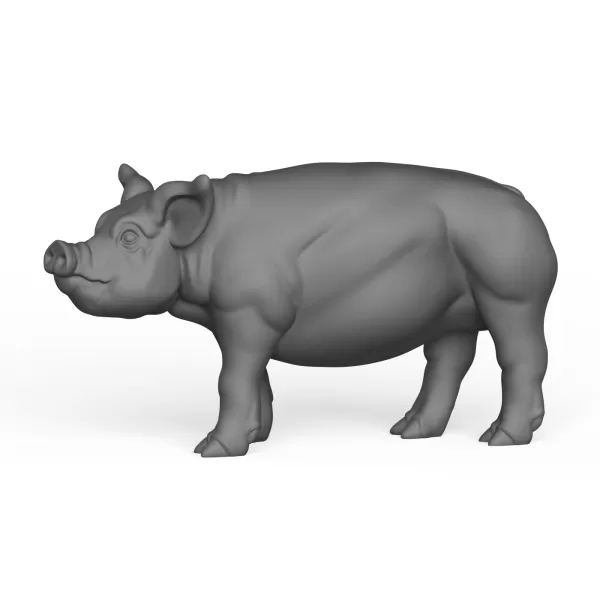 3D Printable Pig - Model preview 3