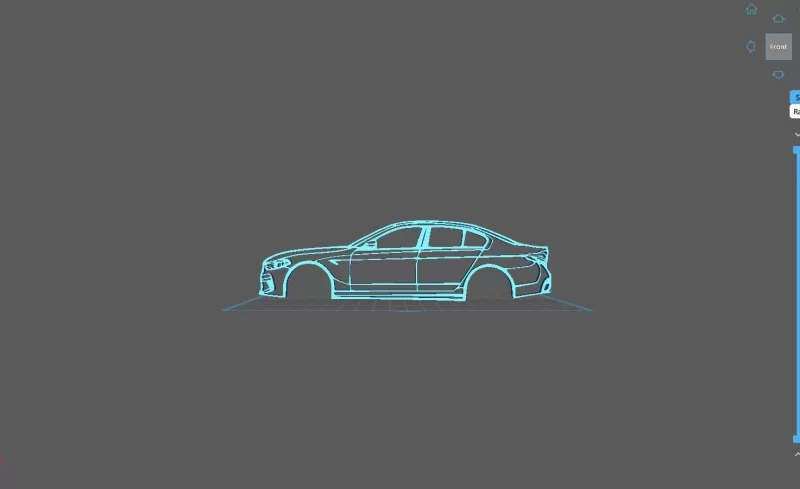 BMW - F90 M5 2022 Wall Art - Model preview 1