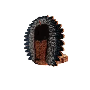 Old Native Indian Man Detailed Character Bust Sculpture Model - Model thumbnail 4