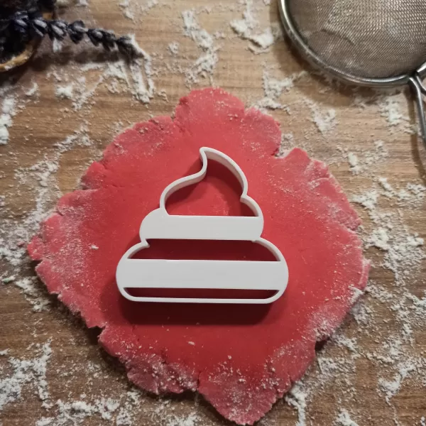 Funny Poop Emoji Cookie Cutter; Eat Me, Shit - Poo Emoji Gift - Model preview 4