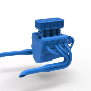 Engine of Silver Crown Car Scale 1:25 - Model thumbnail 14