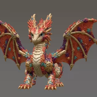 🐉 Coral Reef Dragon STL File for 3D Print - Model thumbnail 4