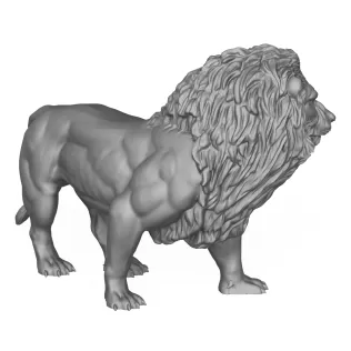 Lion Sculpture 3D Print Model - Model thumbnail 5