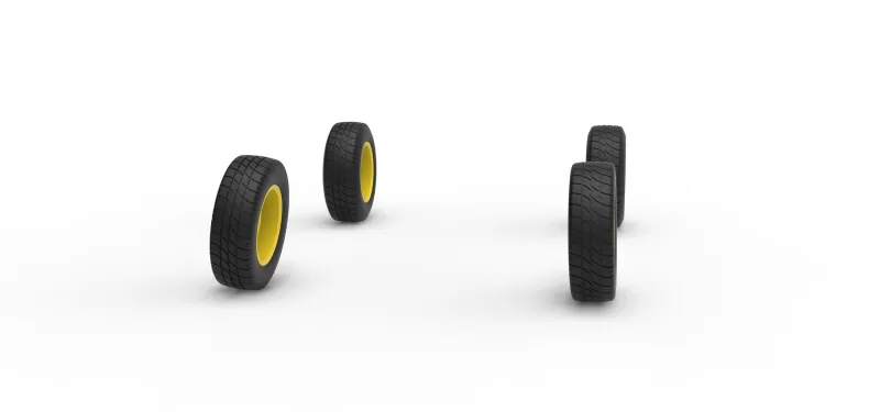 Wheel set of BriSCA Formula 2 Stock Car Scale 1:25 - Model preview 3