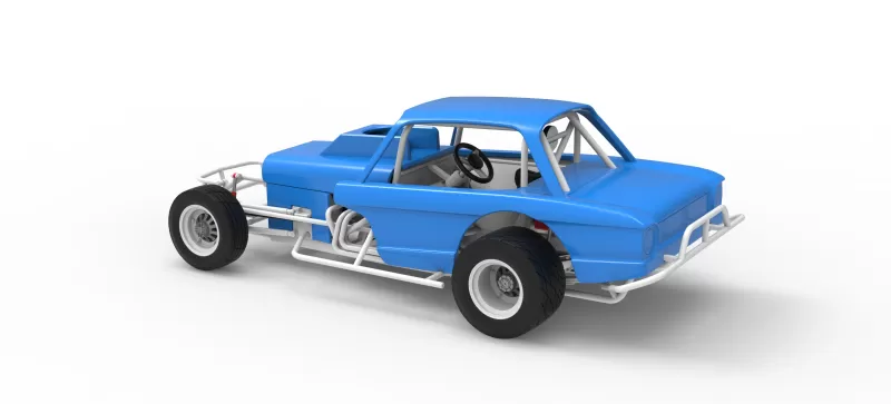 Vintage Dirt Modified stock car Version 10 Scale 1:25 - Model preview 12