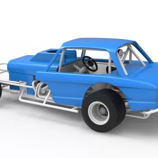 Vintage Dirt Modified stock car Version 10 Scale 1:25 - Model thumbnail 12