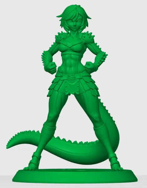 Modelo de chica cocodrilo kemonomimi - Model preview 2