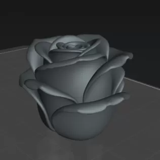 Rosa molde vela /Rose candle mold - Model thumbnail 2
