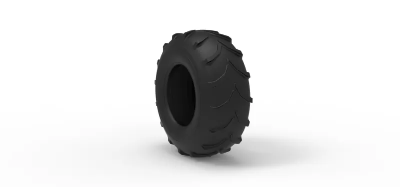Mud dragster front tire 5 Scale 1:25 - Model preview 8