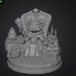 Royal Dragon Queen STL File for 3D Print - Model thumbnail 7