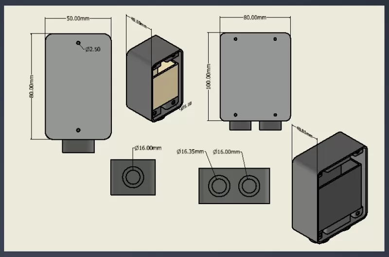 Fake Junction Box Diversion Safe STL, Hidden Key Holder 3D Print - Model preview 3