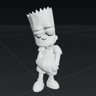 Bart Simpson – Figura Fan Art 3D para Impresión - Model thumbnail 2