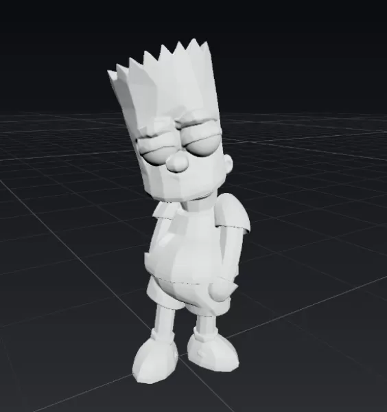 Bart Simpson – Figura Fan Art 3D para Impresión - Model preview 2