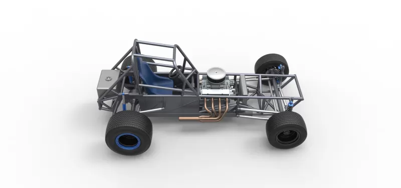 Vintage Dirt Modified stock car Base Version 5 Scale 1:25 - Model preview 21