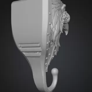 Steampunk Eagle Wall Hook (High Detail) - Model thumbnail 5