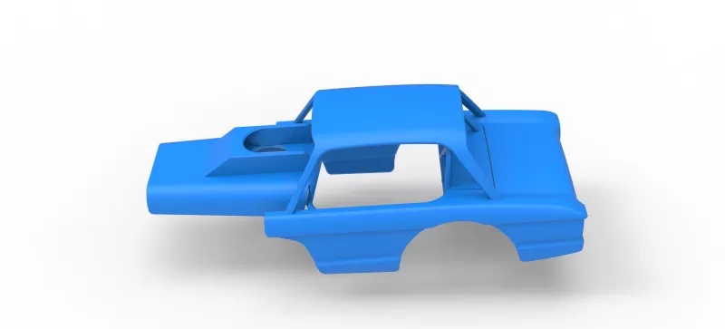 Shell of Vintage Dirt Modified stock car Version 10 Scale 1:25 - Model preview 7