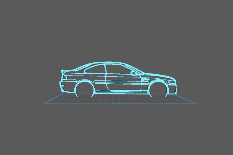 BMW - M3 CSL E46 Wall Art - Model preview 2