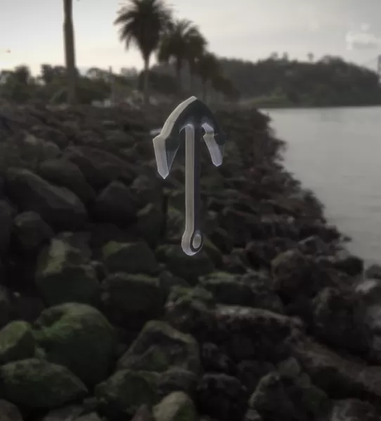 Hand Painted Anchor - Model preview 2