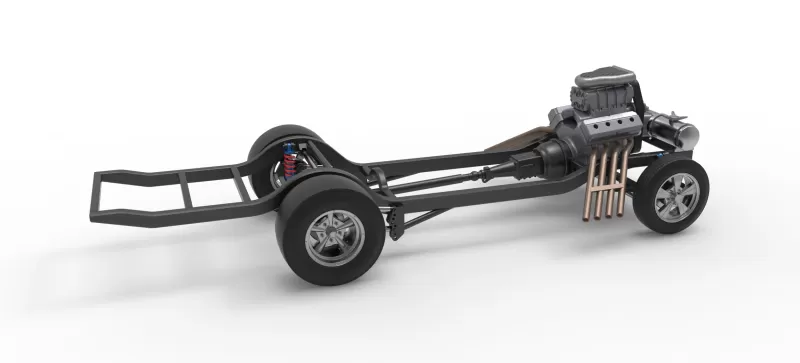 Chassis of Gasser Version 3 Scale 1:25 - Model preview 12