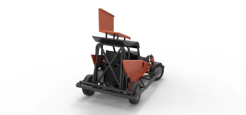 New Zealand Ministock car while turning Version 2 Scale 1 to 25 - Model preview 18
