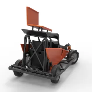 New Zealand Ministock car while turning Version 2 Scale 1 to 25 - Model thumbnail 18
