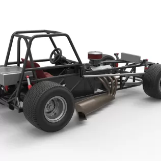 Vintage Dirt Modified stock car Base Version 3 Scale 1:25 - Model thumbnail 18