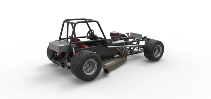 Vintage Dirt Modified stock car Base Version 3 Scale 1:25 - Model preview 18