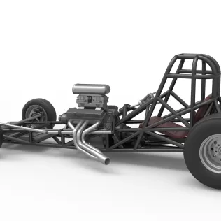Vintage Front engine dragster Base Version 4 Scale 1:25 - Model thumbnail 12
