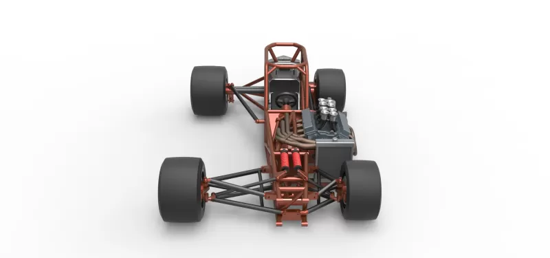 Supermodified front engine race car Base Version 3 Scale 1:25 - Model preview 8