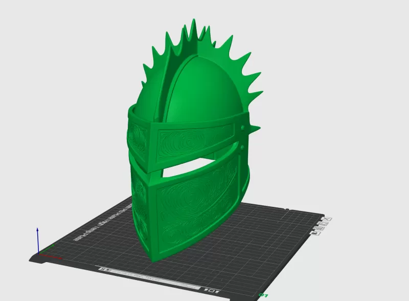 Medieval Spiked Knight Helmet - Model preview 5