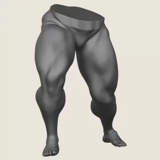 Muscular Man Leg Pose 06 - Model thumbnail 3