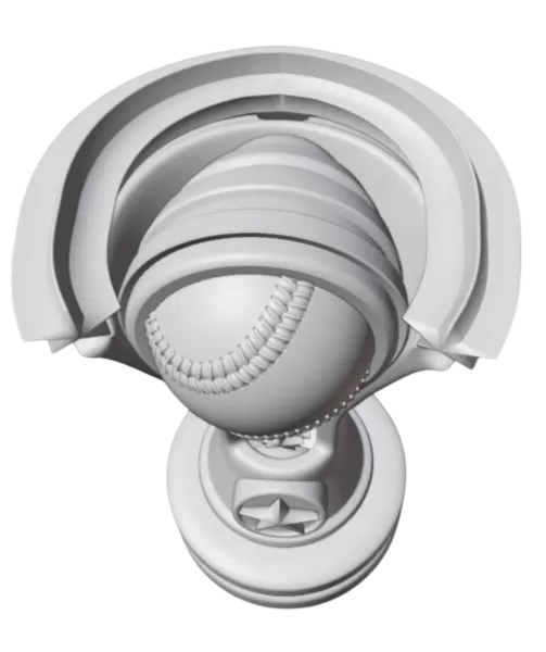 Premium 3D Printable Baseball Trophy Files Ready 3D print model - Model preview 12