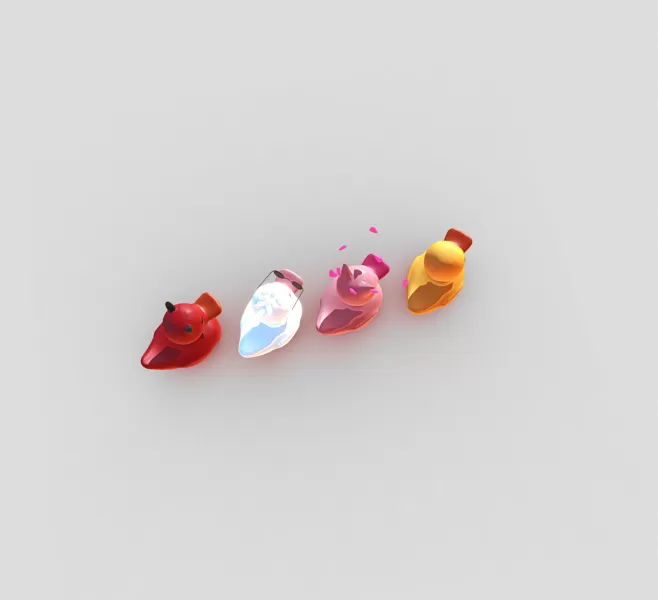 Cute Ducks Emoji - Model preview 4