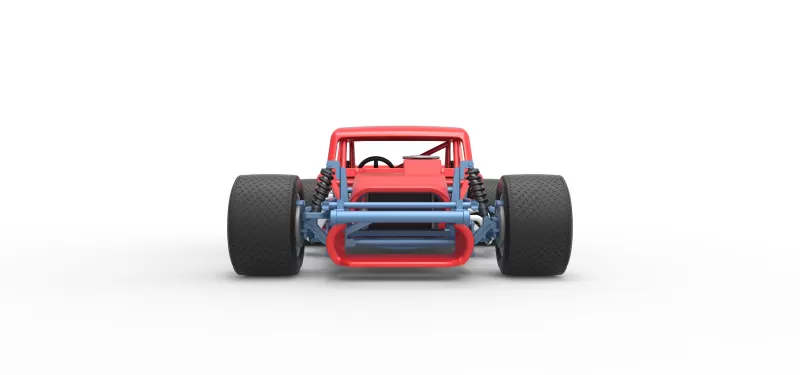 Vintage Asphalt Modified stock car V9 Scale 1:25 - Model preview 7