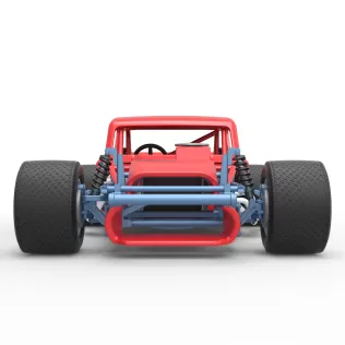 Vintage Asphalt Modified stock car V9 Scale 1:25 - Model thumbnail 7