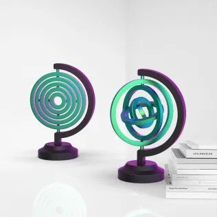 3D Gyroscope Fidget, Desktop Gyroscope Model, Desk Toy - Model thumbnail 2
