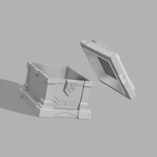 Cursed Tombstone Box - Gothic Halloween Container - Model thumbnail 4