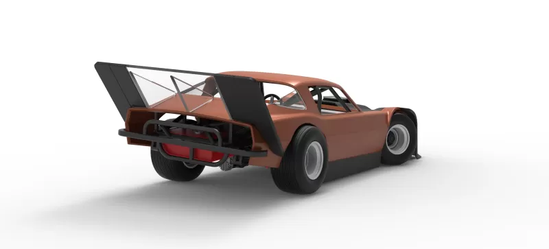 Vintage Dirt late model Race car V4 while turning Scale 1:25 - Model preview 18