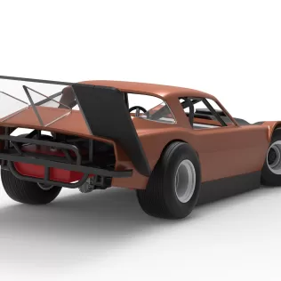 Vintage Dirt late model Race car V4 while turning Scale 1:25 - Model thumbnail 18