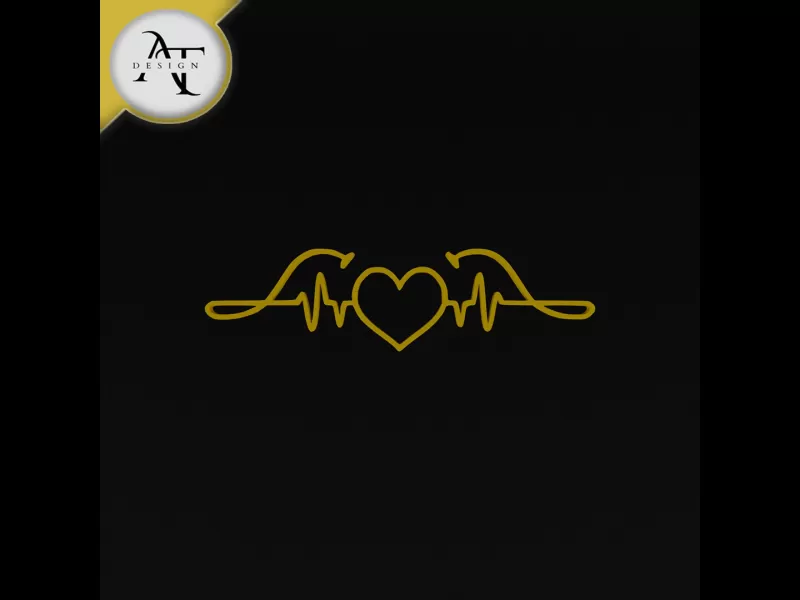 Heartbeat Symbol - 2D Art - Model preview 1